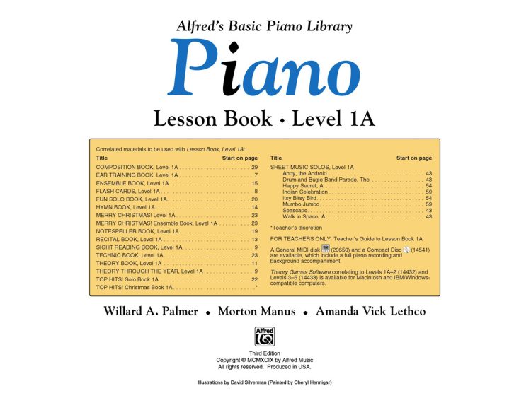 Alfred's Basic Piano Library Lesson Book 1A - Gambar 2
