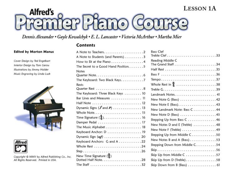 Premier Piano Course Lesson 1A - Gambar 2