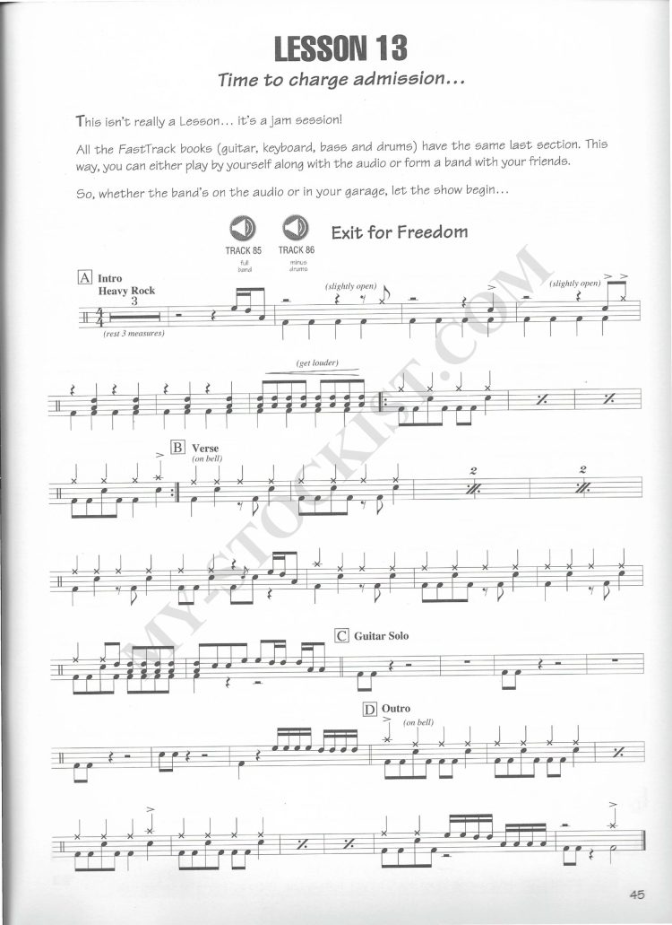 Fast Track Drums Method Book 1 - Gambar 2